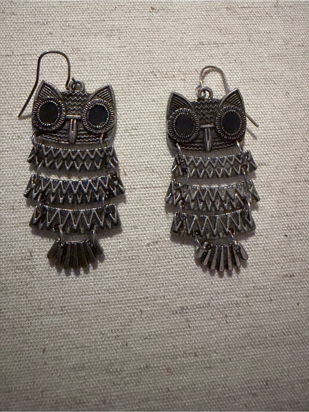 Silver Owl Dangle Earrings - Women Jewelry